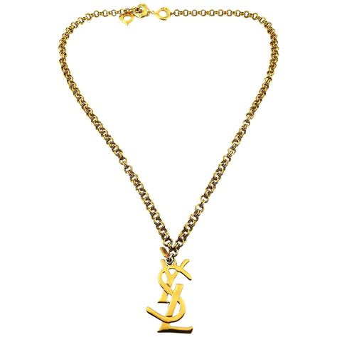 ysl monogram pendant|YSL earrings and necklaces.